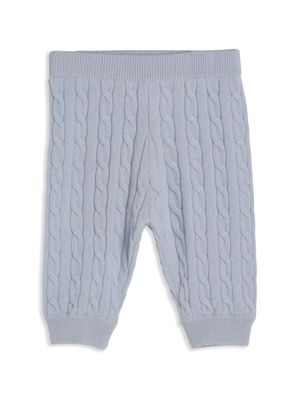 Brunello Cucinelli Kids Bernie cable-knit cashmere trousers - Blue