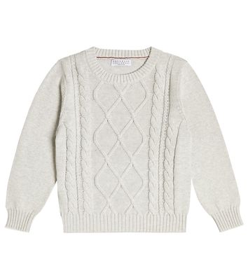 Brunello Cucinelli Kids Cable-knit cotton sweater