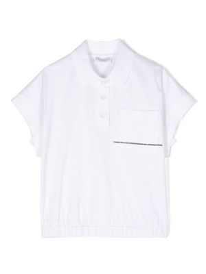 Brunello Cucinelli Kids chain-link detail cotton T-shirt - White