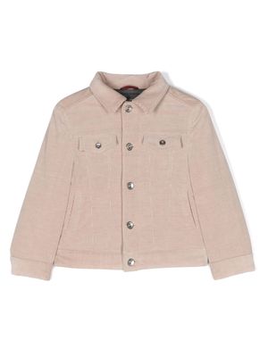 Brunello Cucinelli Kids corduroy cotton-blend shirt jacket - Brown