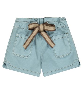 Brunello Cucinelli Kids Cotton-blend drill shorts