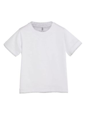 Brunello Cucinelli Kids crew-neck cotton T-shirt - White