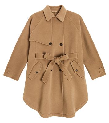Brunello Cucinelli Kids Double-breasted wool and cashmere coat