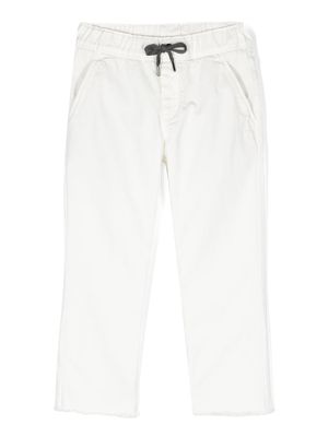 Brunello Cucinelli Kids drawstring denim trousers - White