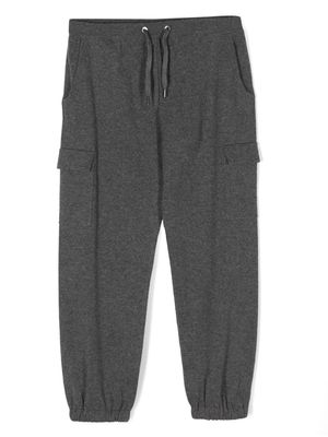 Brunello Cucinelli Kids drawstring-waist cashmere track pants - Grey