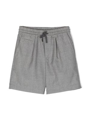 Brunello Cucinelli Kids drawstring-waist tailored shorts - Grey