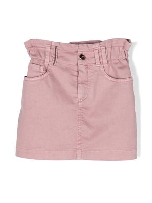 Brunello Cucinelli Kids dyed denim skirt - Pink
