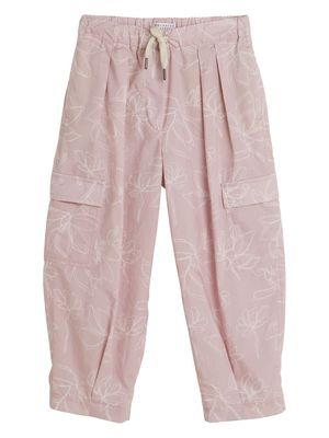 Brunello Cucinelli Kids floral-print cargo trousers - Pink
