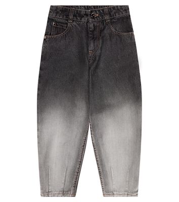 Brunello Cucinelli Kids Gradient tapered jeans