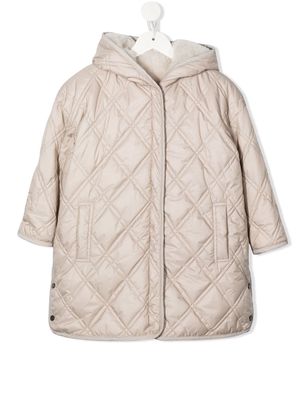Brunello Cucinelli Kids hooded padded coat - Neutrals