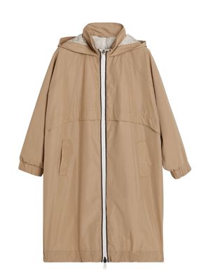 Brunello Cucinelli Kids hooded rain jacket - Neutrals