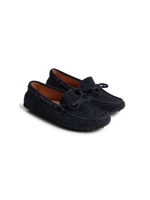 Brunello Cucinelli Kids leather bow loafers - Blue