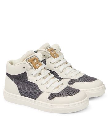Brunello Cucinelli Kids Leather high-top sneakers