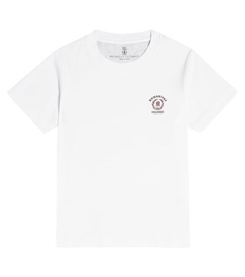 Brunello Cucinelli Kids Logo cotton jersey T-shirt