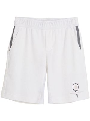 Brunello Cucinelli Kids logo-embroidered cotton shorts - White