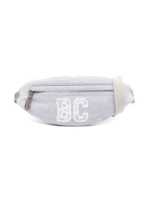 Brunello Cucinelli Kids logo-print detail waist bag - Grey