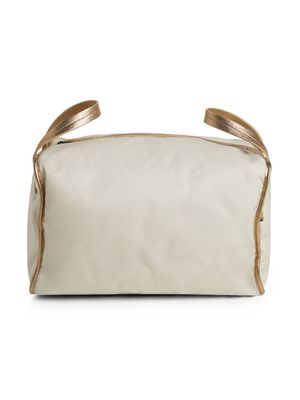 Brunello Cucinelli Kids logo-print shoulder bag - Neutrals