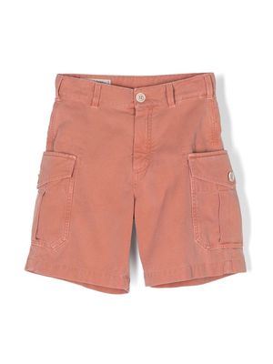 Brunello Cucinelli Kids mid-rise cargo shorts - Orange