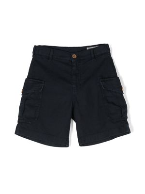 Brunello Cucinelli Kids multi-pocket cargo shorts - Blue