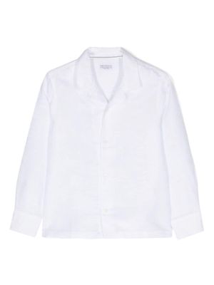 Brunello Cucinelli Kids patterned-jacquard shirt - White