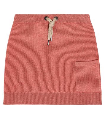 Brunello Cucinelli Kids Ribbed-knit cashmere skirt