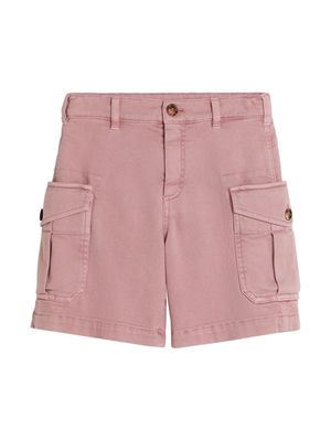 Brunello Cucinelli Kids straight-leg cargo shorts - Pink