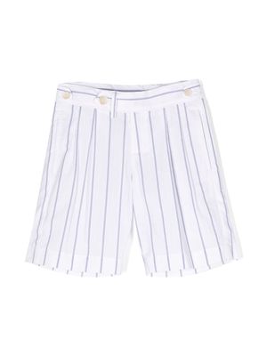 Brunello Cucinelli Kids stripe-pattern casual shorts - White