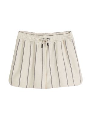 Brunello Cucinelli Kids striped cotton shorts - Neutrals
