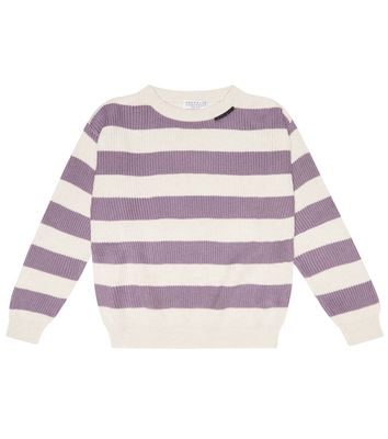 Brunello Cucinelli Kids Striped cotton sweater