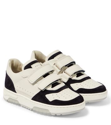 Brunello Cucinelli Kids Suede-trimmed leather sneakers