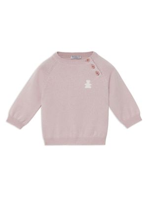 Brunello Cucinelli Kids teddy bear-motif cashmere jumper - Pink