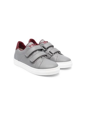 Brunello Cucinelli Kids touch-strap slip-on sneakers - Grey
