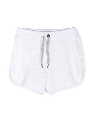 Brunello Cucinelli Kids waffle-knit short shorts - White