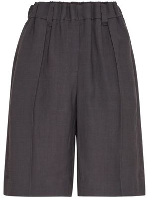 Brunello Cucinelli knee-length linen-blend shorts - Grey