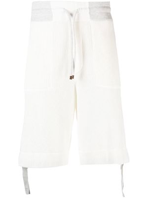 Brunello Cucinelli knitted bermuda shorts - White