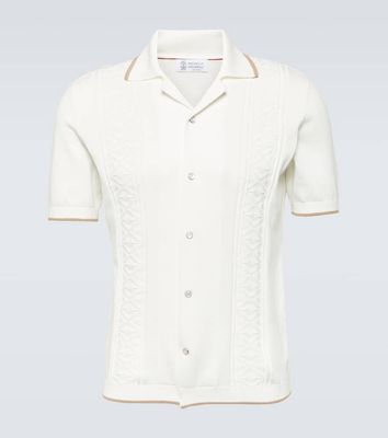 Brunello Cucinelli Knitted cotton shirt