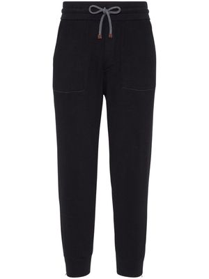 Brunello Cucinelli knitted track pants - Black
