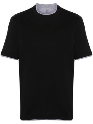 Brunello Cucinelli layered-effect T-shirt - Black