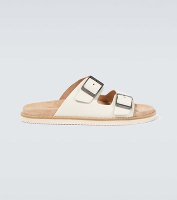 Brunello Cucinelli Leather and suede sandals