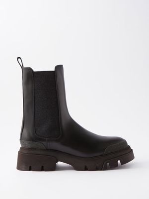 Brunello Cucinelli - Leather Chelsea Boots - Womens - Black