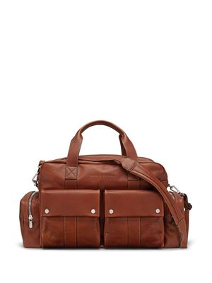 Brunello Cucinelli leather duffle bag - C6608 BROWN
