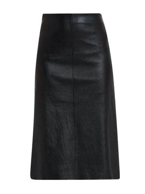 Brunello Cucinelli leather pencil skirt - Black