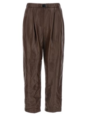 Brunello Cucinelli Leather Strap Pants