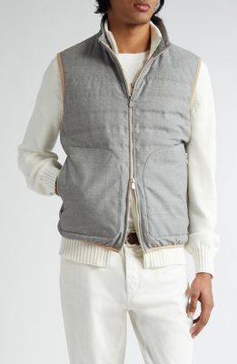 Brunello Cucinelli Lightweight Virgin Wool Down Vest in Peal Grey