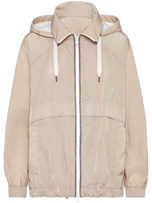 Brunello Cucinelli lightweight zip-front jacket - Neutrals