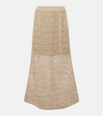Brunello Cucinelli Linen and silk maxi skirt