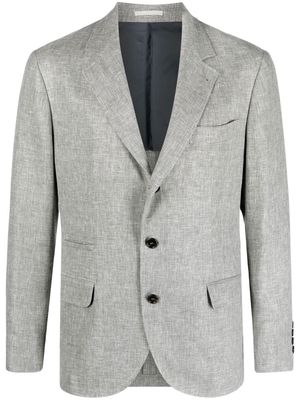 Brunello Cucinelli linen-blend tailored blazer - Grey
