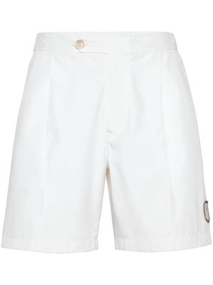 Brunello Cucinelli logo-appliqué tailored shorts - White