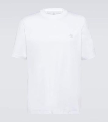 Brunello Cucinelli Logo cotton jersey T-shirt