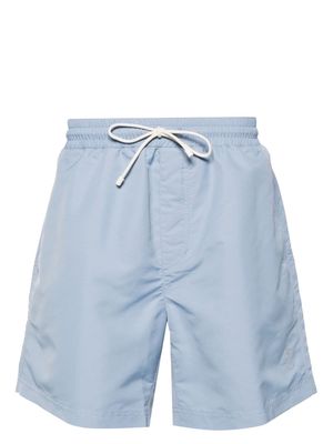Brunello Cucinelli logo-embroidered drawtsring swim shorts - Blue
